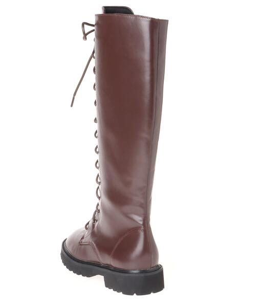 INGNI(イング)の「レースアップロング/トラックソールブーツ(ブーツ・レディース・ブラウン/ブラック・M/L)」の9枚目の写真