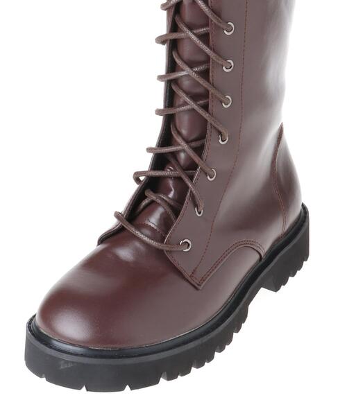 INGNI(イング)の「レースアップロング/トラックソールブーツ(ブーツ・レディース・ブラウン/ブラック・M/L)」の8枚目の写真