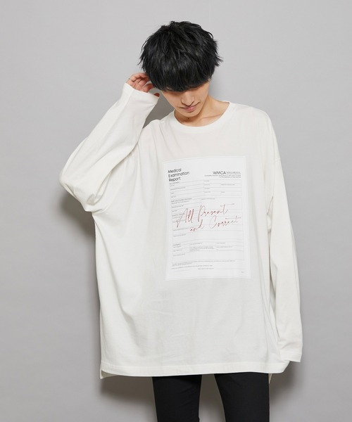 JUNRED（ジュンレッド）の「【tai×JUNRed】カルテプリントワイドスリットカットソー（Tシャツ/カットソー・メンズ・ブラック/ホワイト・L/FREE/M/S）」の14枚目の写真