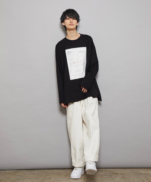 JUNRED（ジュンレッド）の「【tai×JUNRed】カルテプリントワイドスリットカットソー（Tシャツ/カットソー・メンズ・ブラック/ホワイト・L/FREE/M/S）」の16枚目の写真