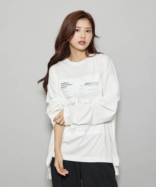 JUNRED（ジュンレッド）の「【tai×JUNRed】カルテプリントワイドスリットカットソー（Tシャツ/カットソー・メンズ・ブラック/ホワイト・L/FREE/M/S）」の5枚目の写真