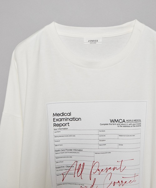 JUNRED（ジュンレッド）の「【tai×JUNRed】カルテプリントワイドスリットカットソー（Tシャツ/カットソー・メンズ・ブラック/ホワイト・L/FREE/M/S）」の9枚目の写真