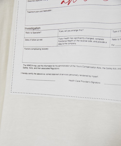 JUNRED（ジュンレッド）の「【tai×JUNRed】カルテプリントワイドスリットカットソー（Tシャツ/カットソー・メンズ・ブラック/ホワイト・L/FREE/M/S）」の12枚目の写真