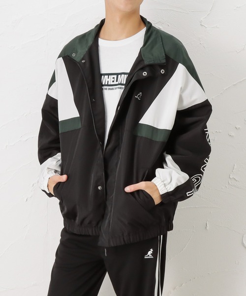 KANGOL（カンゴール）の「KANGOL カンゴール 配色切替 トラックジャケット ビックシルエット（ナイロンジャケット・メンズ・グリーン/ベージュ・M/L/XL）」の12枚目の写真