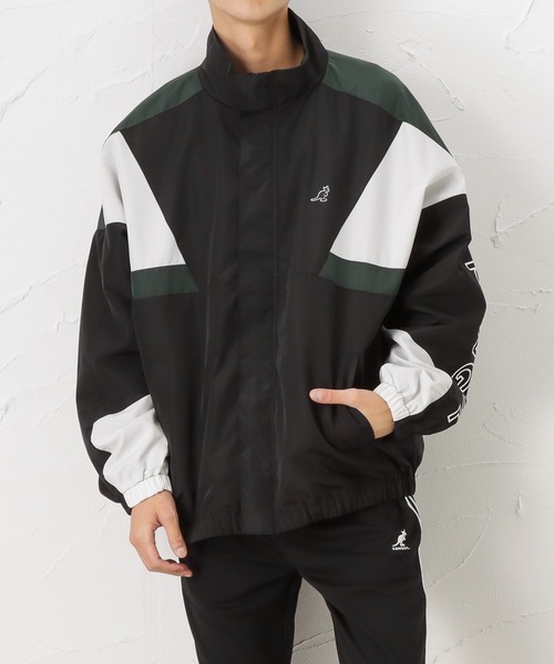 KANGOL（カンゴール）の「KANGOL カンゴール 配色切替 トラックジャケット ビックシルエット（ナイロンジャケット・メンズ・グリーン/ベージュ・M/L/XL）」の16枚目の写真