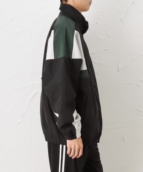 KANGOL（カンゴール）の「KANGOL カンゴール 配色切替 トラックジャケット ビックシルエット（ナイロンジャケット・メンズ・グリーン/ベージュ・M/L/XL）」の3枚目の写真