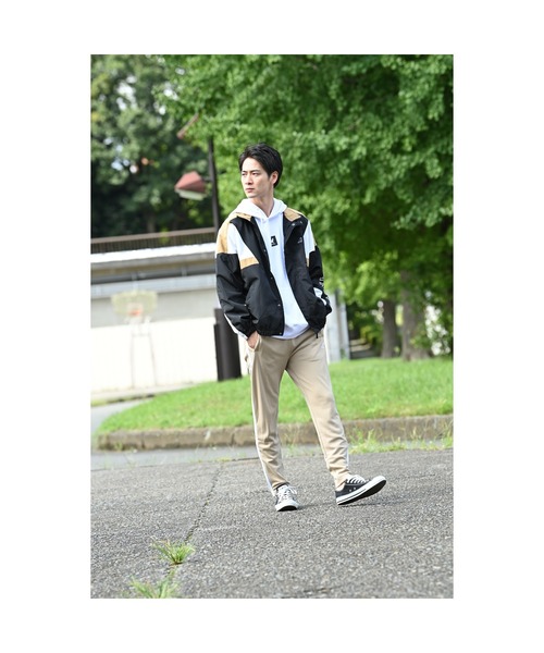 KANGOL（カンゴール）の「KANGOL カンゴール 配色切替 トラックジャケット ビックシルエット（ナイロンジャケット・メンズ・グリーン/ベージュ・M/L/XL）」の14枚目の写真