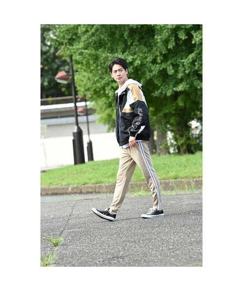 KANGOL（カンゴール）の「KANGOL カンゴール 配色切替 トラックジャケット ビックシルエット（ナイロンジャケット・メンズ・グリーン/ベージュ・M/L/XL）」の18枚目の写真