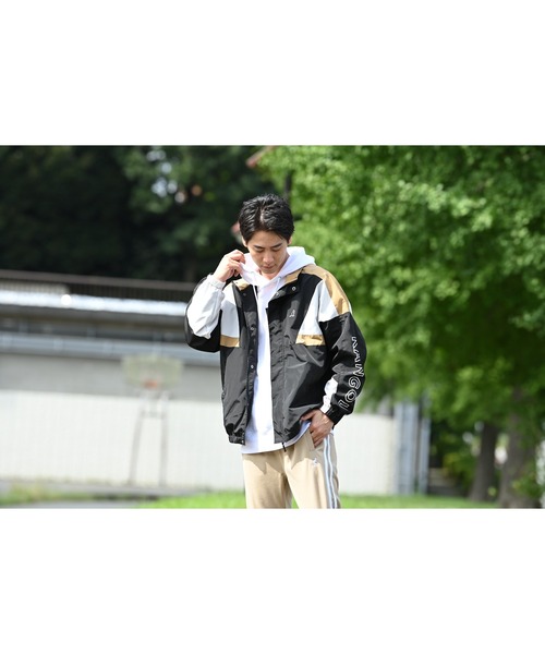 KANGOL（カンゴール）の「KANGOL カンゴール 配色切替 トラックジャケット ビックシルエット（ナイロンジャケット・メンズ・グリーン/ベージュ・M/L/XL）」の11枚目の写真