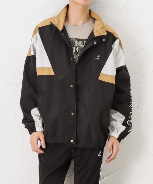 KANGOL（カンゴール）の「KANGOL カンゴール 配色切替 トラックジャケット ビックシルエット（ナイロンジャケット・メンズ・グリーン/ベージュ・M/L/XL）」の10枚目の写真