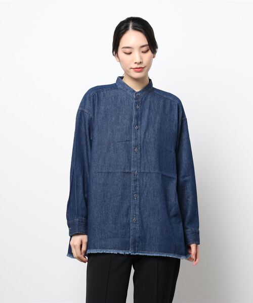 Lugnoncure（ルノンキュール）の「フリンジデニムシャツ（シャツ/ブラウス・レディース・グレー/ブルー・ﾌﾘ-）」の3枚目の写真