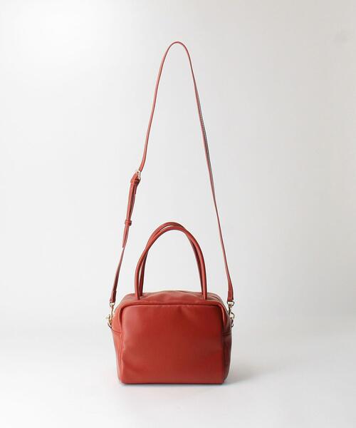 BEAUTY&YOUTH UNITED ARROWS（ビューティーアンドユースユナイテッドアローズ）の「BY ソフトスクエア カラー ボストンバッグ -2WAY-（ボストンバッグ・レディース・レッド・FREE）」の6枚目の写真