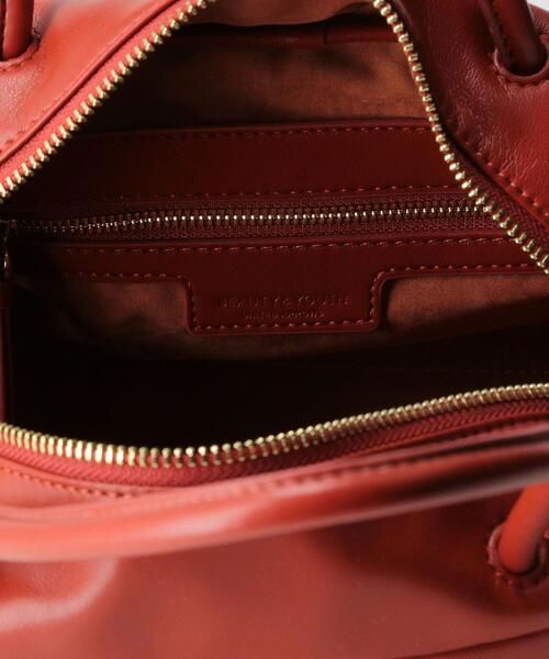 BEAUTY&YOUTH UNITED ARROWS（ビューティーアンドユースユナイテッドアローズ）の「BY ソフトスクエア カラー ボストンバッグ -2WAY-（ボストンバッグ・レディース・レッド・FREE）」の9枚目の写真