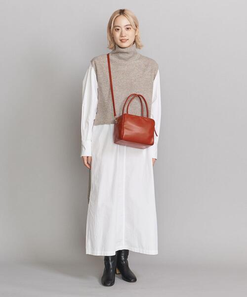 BEAUTY&YOUTH UNITED ARROWS（ビューティーアンドユースユナイテッドアローズ）の「BY ソフトスクエア カラー ボストンバッグ -2WAY-（ボストンバッグ・レディース・レッド・FREE）」の12枚目の写真