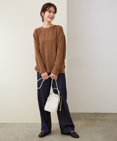 ROPE'(ロペ)の「【ボア巾着取り外し可能】ファーリードロストバケットミニショルダーバッグ(ショルダーバッグ・レディース・オフホワイト/イエロー・FREE)」の14枚目の写真