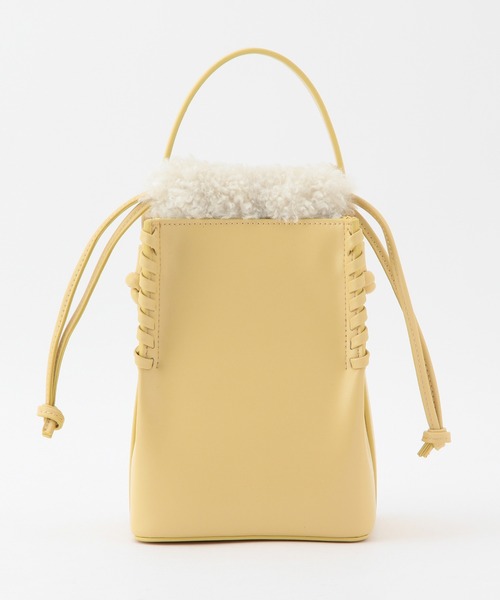 ROPE'(ロペ)の「【ボア巾着取り外し可能】ファーリードロストバケットミニショルダーバッグ(ショルダーバッグ・レディース・オフホワイト/イエロー・FREE)」の19枚目の写真