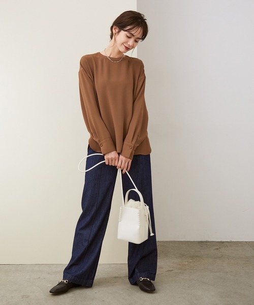 ROPE'(ロペ)の「【ボア巾着取り外し可能】ファーリードロストバケットミニショルダーバッグ(ショルダーバッグ・レディース・オフホワイト/イエロー・FREE)」の22枚目の写真