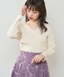 【WEB限定】2WAYねじねじカシュクールニット