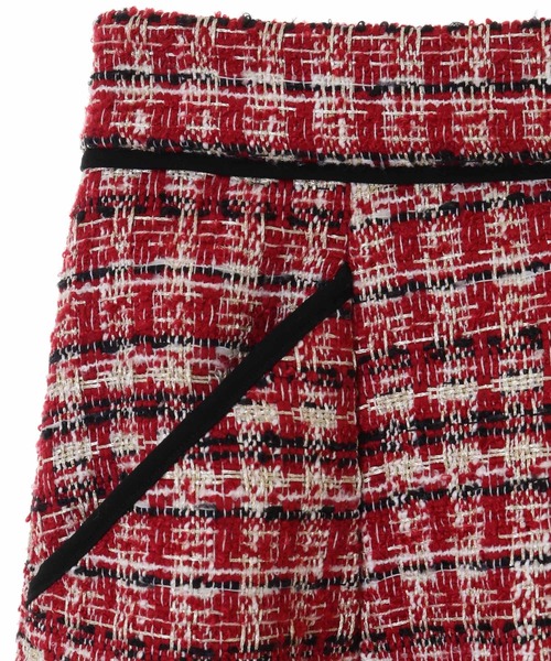 31 Sons de mode（トランテアン　ソン　ドゥ　モード）の「ラメツイードフレアスカート（スカート・レディース・ブラック/レッド/ラベンダー・38/36）」の9枚目の写真