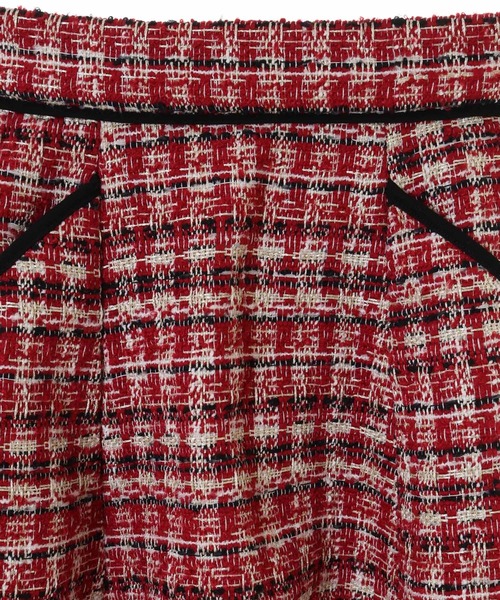 31 Sons de mode（トランテアン　ソン　ドゥ　モード）の「ラメツイードフレアスカート（スカート・レディース・ブラック/レッド/ラベンダー・38/36）」の7枚目の写真