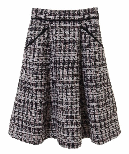 31 Sons de mode（トランテアン　ソン　ドゥ　モード）の「ラメツイードフレアスカート（スカート・レディース・ブラック/レッド/ラベンダー・38/36）」の18枚目の写真