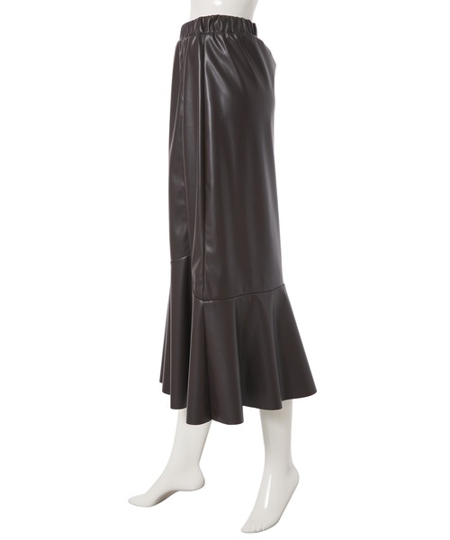 fifth calin(フィフスカラン)の「総ゴムレザーマーメイドスカート(スカート・レディース・ブラック/ブラウン・SMALL/MEDIUM)」の5枚目の写真