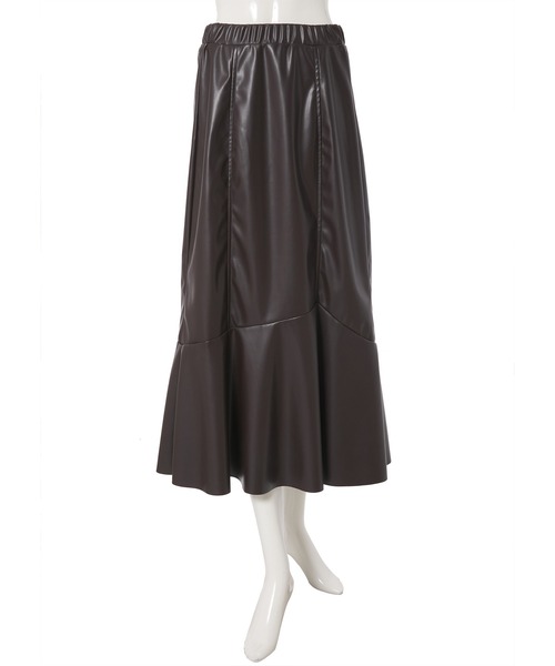 fifth calin(フィフスカラン)の「総ゴムレザーマーメイドスカート(スカート・レディース・ブラック/ブラウン・SMALL/MEDIUM)」の10枚目の写真