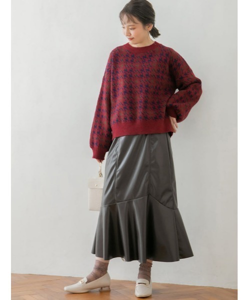 fifth calin(フィフスカラン)の「総ゴムレザーマーメイドスカート(スカート・レディース・ブラック/ブラウン・SMALL/MEDIUM)」の13枚目の写真