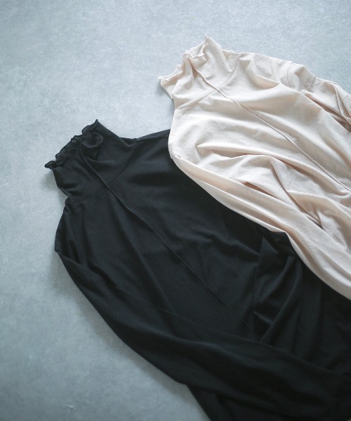 spoon store（スプーンストア）の「シアーハイネックインナー（Tシャツ/カットソー・レディース・ブラック/アイボリー・フリー）」の21枚目の写真