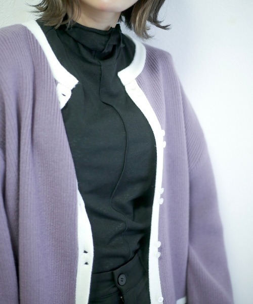 spoon store（スプーンストア）の「シアーハイネックインナー（Tシャツ/カットソー・レディース・ブラック/アイボリー・フリー）」の4枚目の写真