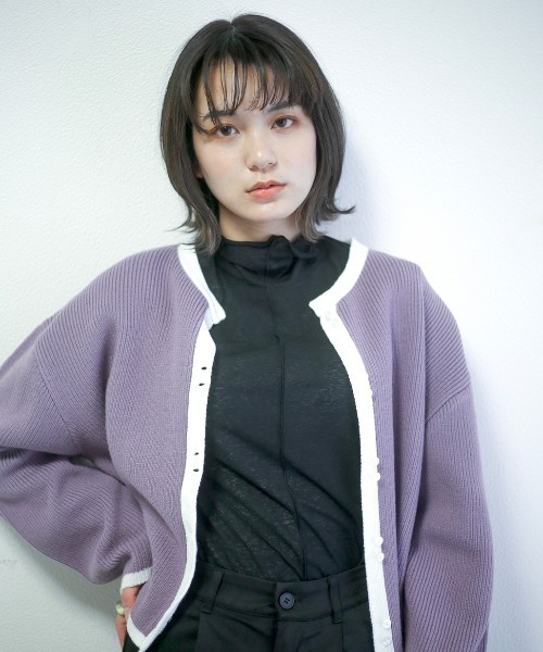 spoon store（スプーンストア）の「シアーハイネックインナー（Tシャツ/カットソー・レディース・ブラック/アイボリー・フリー）」の3枚目の写真