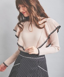 NOELA | 配色フリルニット(ニット/セーター)