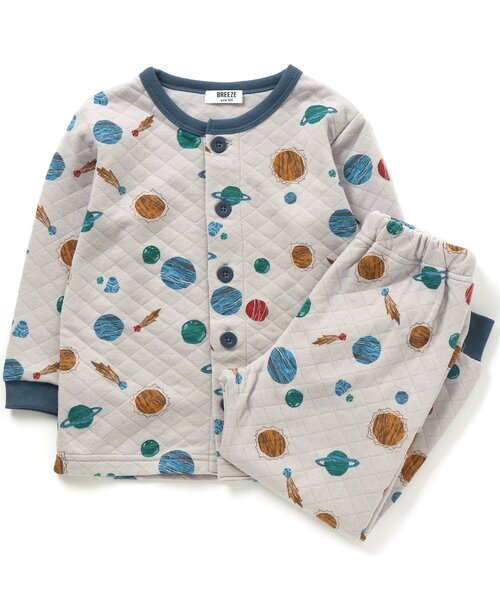 Boys 宇宙柄前開きキルトパジャマ 10分丈 ルームウェア パジャマ Breeze ブリーズ のファッション通販 Zozotown