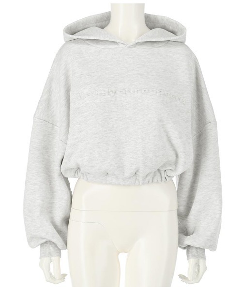 ANAP（アナップ）の「裏起毛エンボスロゴクロップドフーディー（パーカー・レディース・ベージュ/ライトグレー/モスグリーン/スミクロ・FREE）」の6枚目の写真