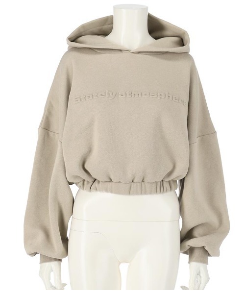 ANAP（アナップ）の「裏起毛エンボスロゴクロップドフーディー（パーカー・レディース・ベージュ/ライトグレー/モスグリーン/スミクロ・FREE）」の11枚目の写真