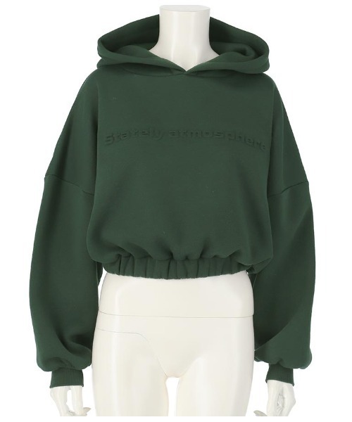 ANAP（アナップ）の「裏起毛エンボスロゴクロップドフーディー（パーカー・レディース・ベージュ/ライトグレー/モスグリーン/スミクロ・FREE）」の8枚目の写真