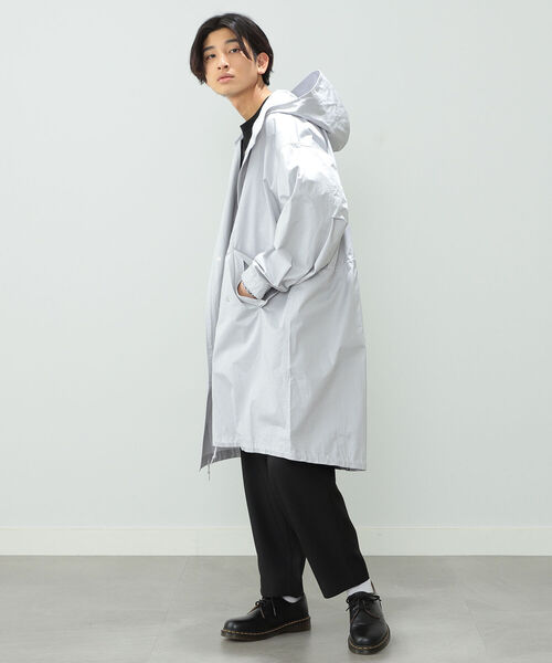 BeAMS DOT(ビームスドット)の「【WEB限定】BeAMS DOT / フーデッド モッズコート(モッズコート・メンズ・オリーブ/ブラック系その他2・LARGE/MEDIUM)」の4枚目の写真