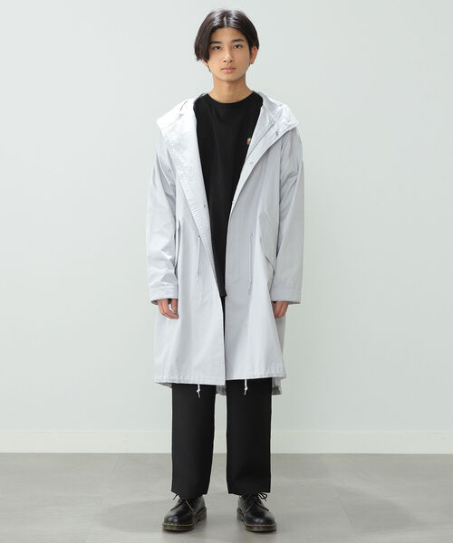 BeAMS DOT(ビームスドット)の「【WEB限定】BeAMS DOT / フーデッド モッズコート(モッズコート・メンズ・オリーブ/ブラック系その他2・LARGE/MEDIUM)」の5枚目の写真