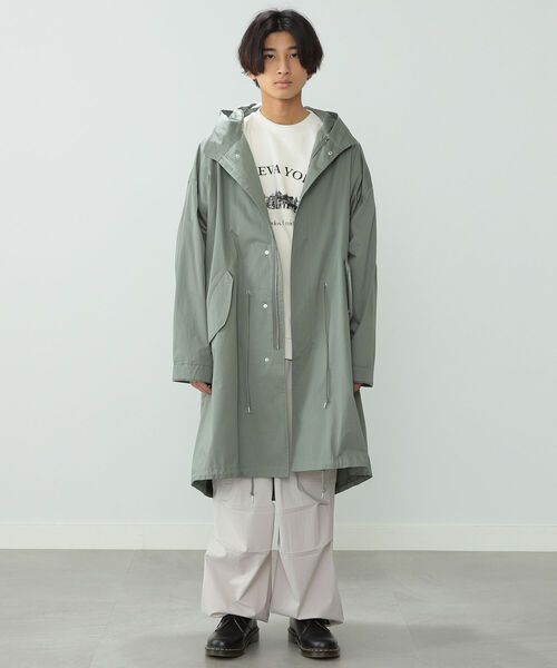 BeAMS DOT(ビームスドット)の「【WEB限定】BeAMS DOT / フーデッド モッズコート(モッズコート・メンズ・オリーブ/ブラック系その他2・LARGE/MEDIUM)」の8枚目の写真