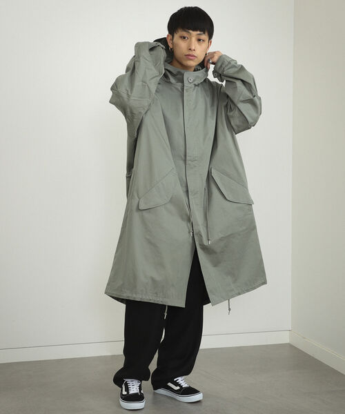 BeAMS DOT(ビームスドット)の「【WEB限定】BeAMS DOT / フーデッド モッズコート(モッズコート・メンズ・オリーブ/ブラック系その他2・LARGE/MEDIUM)」の13枚目の写真