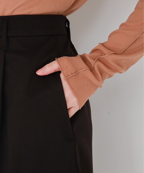feepur（フェピュール）の「ワンタックハーフパンツ（その他パンツ・レディース・ブラック/アイボリー/モカ・MEDIUM）」の11枚目の写真
