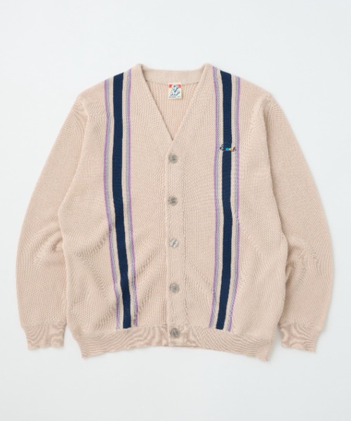 WHO'S WHO gallery（フーズフーギャラリー）の「COOPER FACTストライプカーディガン（カーディガン/ボレロ・メンズ・ネイビー/クリーム/マスタード・FREE）」の2枚目の写真