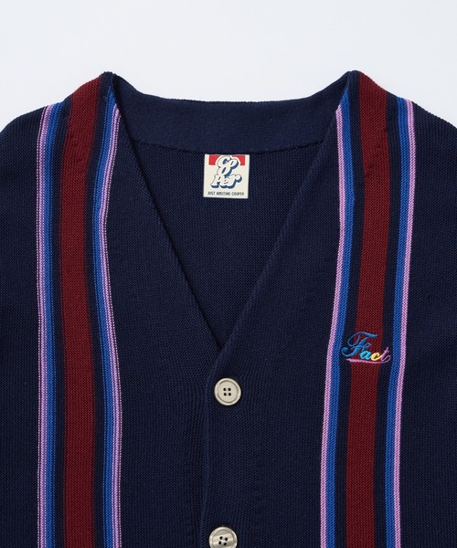 WHO'S WHO gallery（フーズフーギャラリー）の「COOPER FACTストライプカーディガン（カーディガン/ボレロ・メンズ・ネイビー/クリーム/マスタード・FREE）」の19枚目の写真