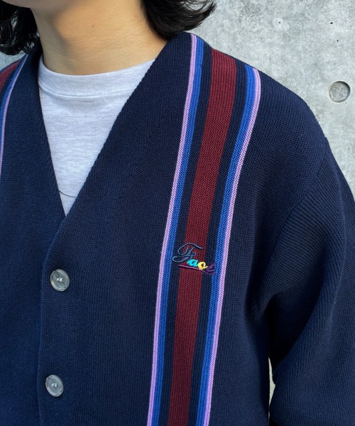 WHO'S WHO gallery（フーズフーギャラリー）の「COOPER FACTストライプカーディガン（カーディガン/ボレロ・メンズ・ネイビー/クリーム/マスタード・FREE）」の7枚目の写真