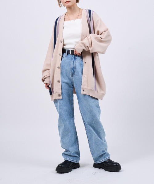 WHO'S WHO gallery（フーズフーギャラリー）の「COOPER FACTストライプカーディガン（カーディガン/ボレロ・メンズ・ネイビー/クリーム/マスタード・FREE）」の9枚目の写真