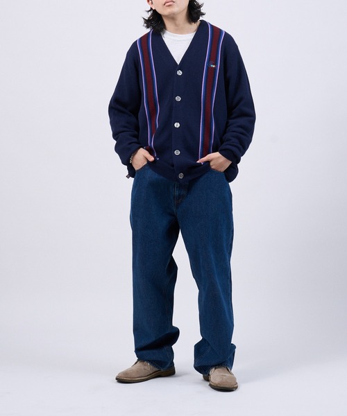 WHO'S WHO gallery（フーズフーギャラリー）の「COOPER FACTストライプカーディガン（カーディガン/ボレロ・メンズ・ネイビー/クリーム/マスタード・FREE）」の5枚目の写真