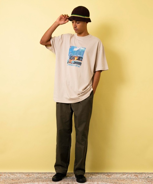 1/F(イチエフ)の「【1/F】プリントT HARD LIFE(Tシャツ/カットソー・メンズ・ブラック/ホワイト/ベージュ・2/3/1)」の12枚目の写真