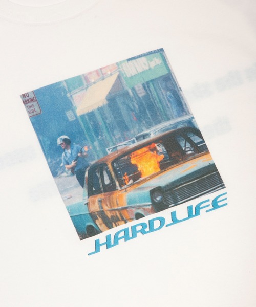 1/F(イチエフ)の「【1/F】プリントT HARD LIFE(Tシャツ/カットソー・メンズ・ブラック/ホワイト/ベージュ・2/3/1)」の20枚目の写真