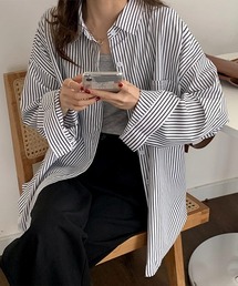 ストライプビッグシャツ