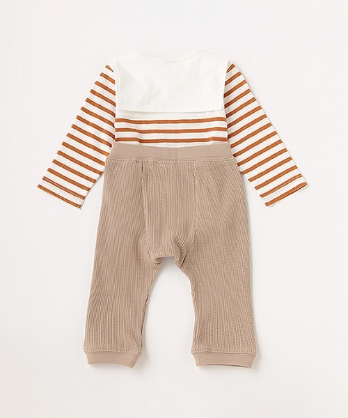 petit main（プティマイン）の「【弱酸性】パネルボーダーTパンツセット（アンサンブル・キッズ・ブルー/オレンジ・80ｃｍ/70cm）」の4枚目の写真